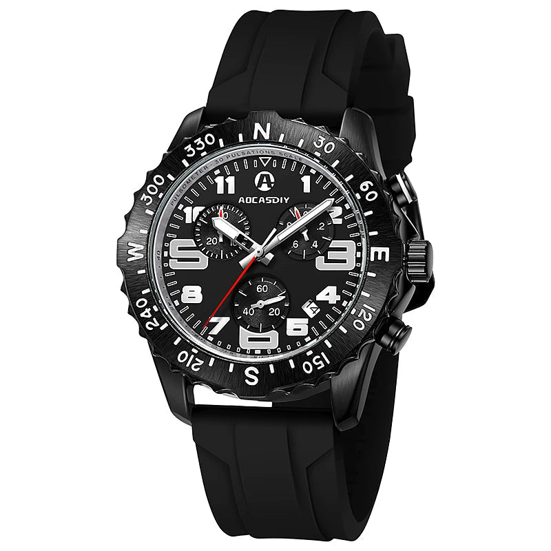 Watch for Men Quartz Wristwatches Casual ENDURANCE Watch Luxury Men Watch Waterproof Luminous Chronograph Watches reloj hombre AOCAS WATCH