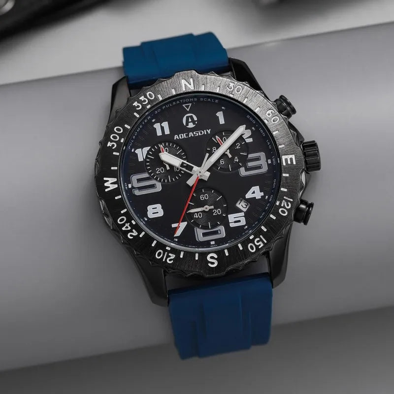 Watch for Men Quartz Wristwatches Casual ENDURANCE Watch Luxury Men Watch Waterproof Luminous Chronograph Watches reloj hombre AOCAS WATCH