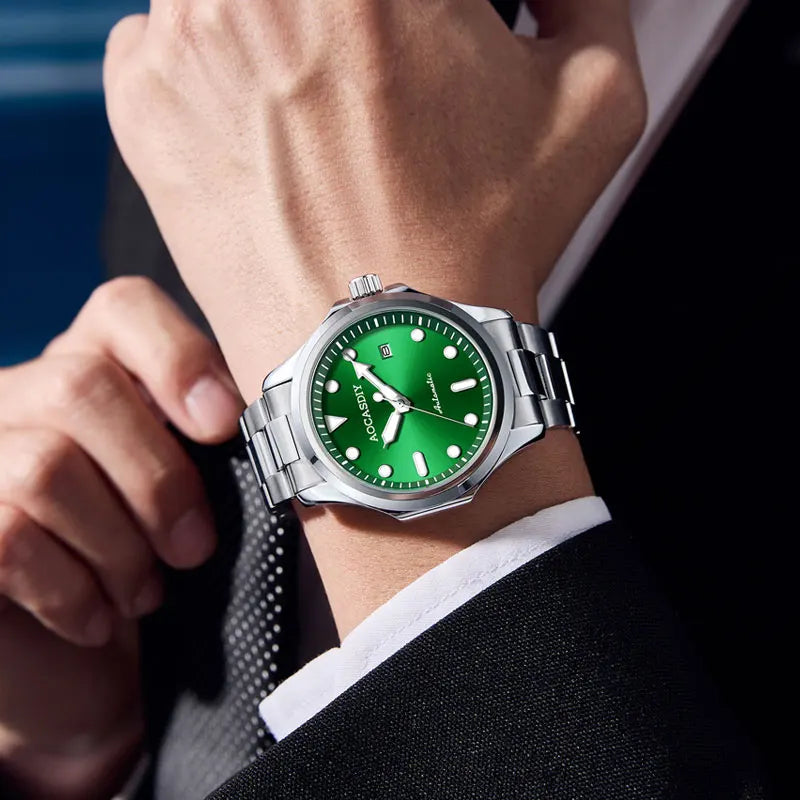 AOCASDIY High-End Brand Fashion Business Design Men's Calendar Classic Mechanical Trend All Mechanical Watches AOCAS WATCH